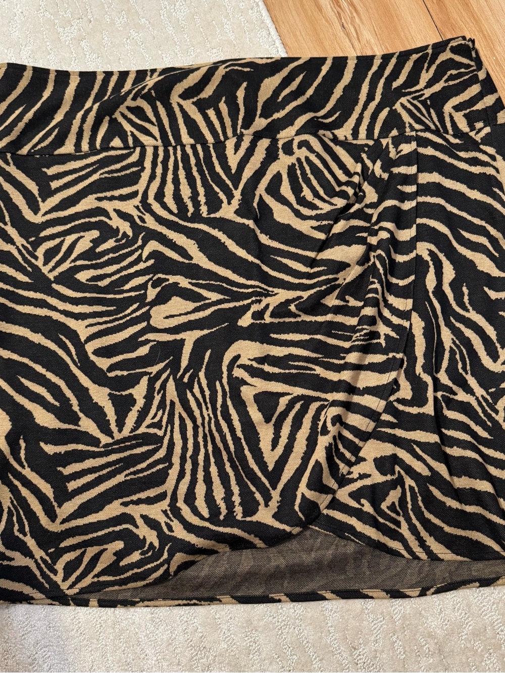 Lane Bryant Zebra-Print Throw Blanket - Black and Tan